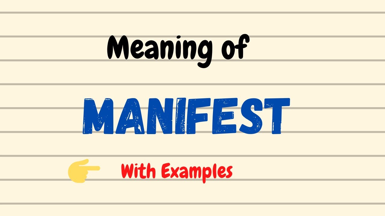 Manifest Meaning in Marathi